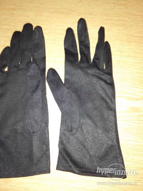 Černé tenké rukavice - foto 1