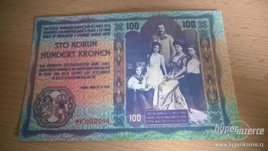 KOPIE RU 100 korun / Hundert 1914 nevydaný návrh - foto 1