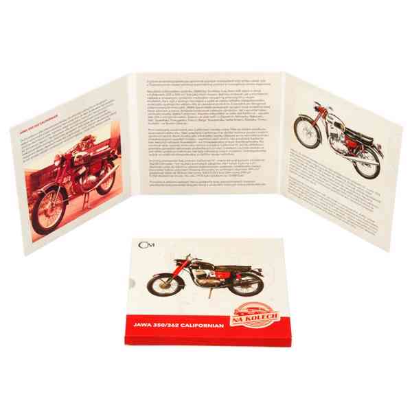 Stříbrná mince Na kolech - Motocykl JAWA Californian proof - foto 3