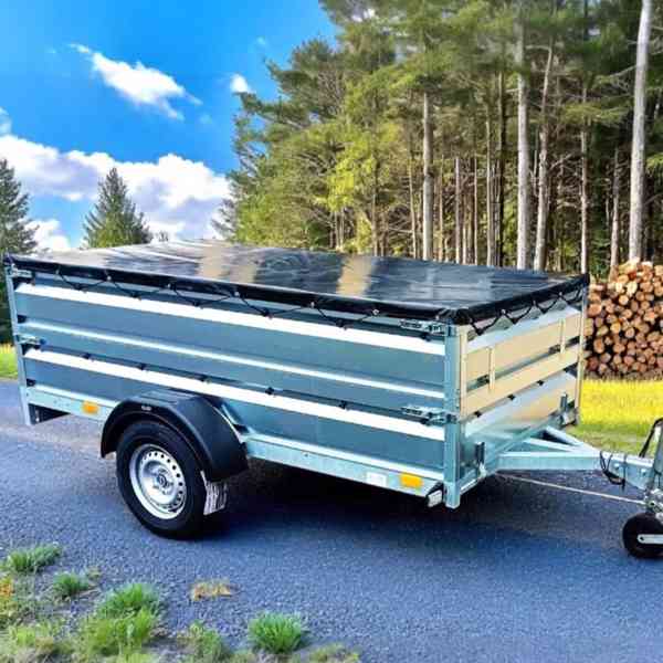 1300Kg přívěsný vozík brzděný 2,65m x1,30 svařovaný rám,DPH - foto 19