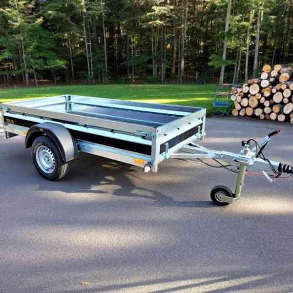 1300Kg přívěsný vozík brzděný 2,65m x1,30 svařovaný rám,DPH - foto 1