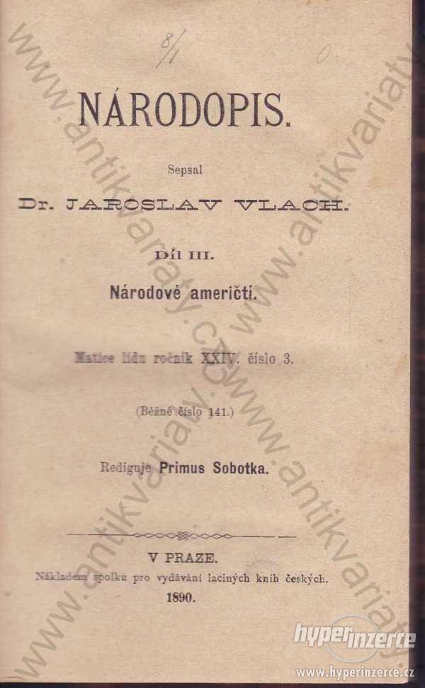 Národopis díl III. Jaroslav Vlach 1890 - foto 1