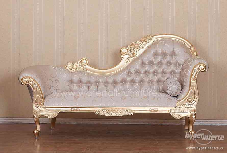 Zlaté barokní zámecké sofa - foto 2