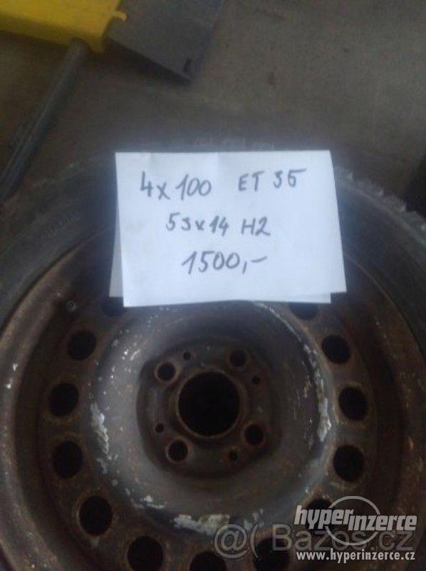 Plecháče 4x100 ET35 5Jx14 H2cena za sadu 1500kč - foto 1
