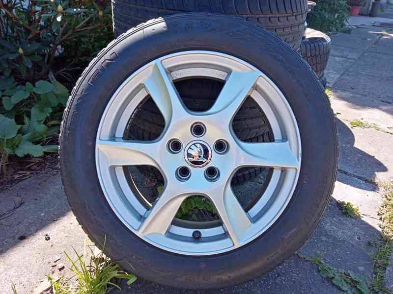 Obutá alu kola 15ky 5x100 ŠKODA SEAT VW AUDI - dobírka možná - foto 2
