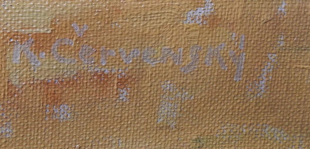 Červený Karel(XX) –Šuhej ze Slovácka, olej na plátně 70,5x54 - foto 2