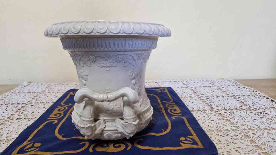 Krásný masivní porcelánový Květináč Míšeň Meissen - foto 4