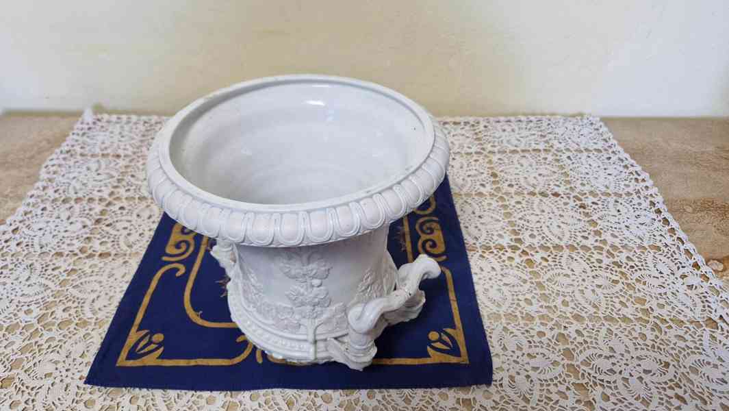 Krásný masivní porcelánový Květináč Míšeň Meissen - foto 2