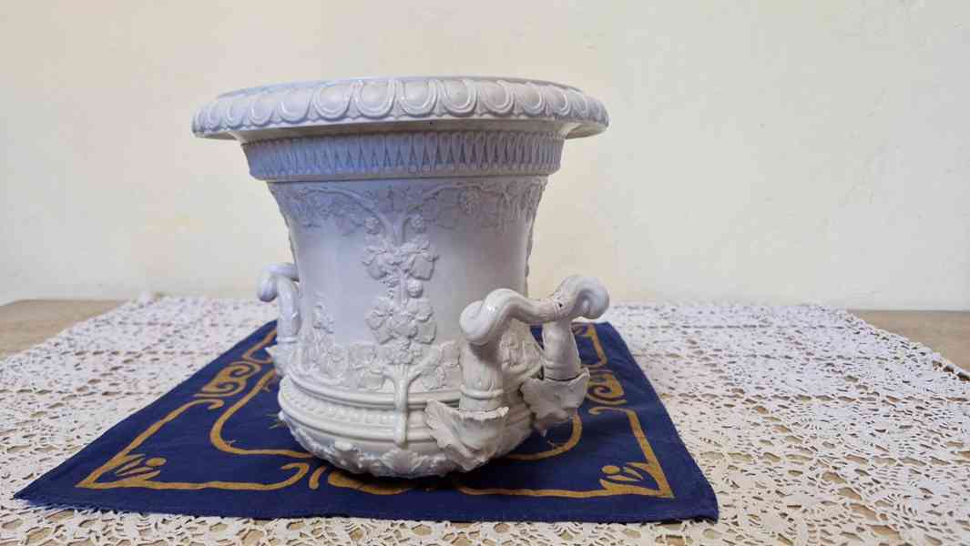 Krásný masivní porcelánový Květináč Míšeň Meissen - foto 3