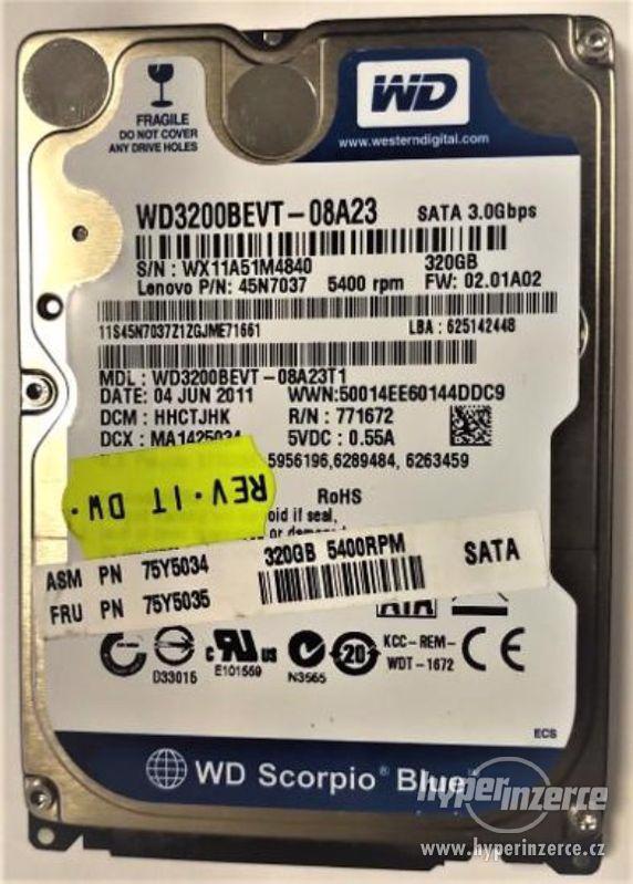 HDD do NB WD Blue WD3200BEVT-08A23 320GB 5400ot 2,5" - foto 1