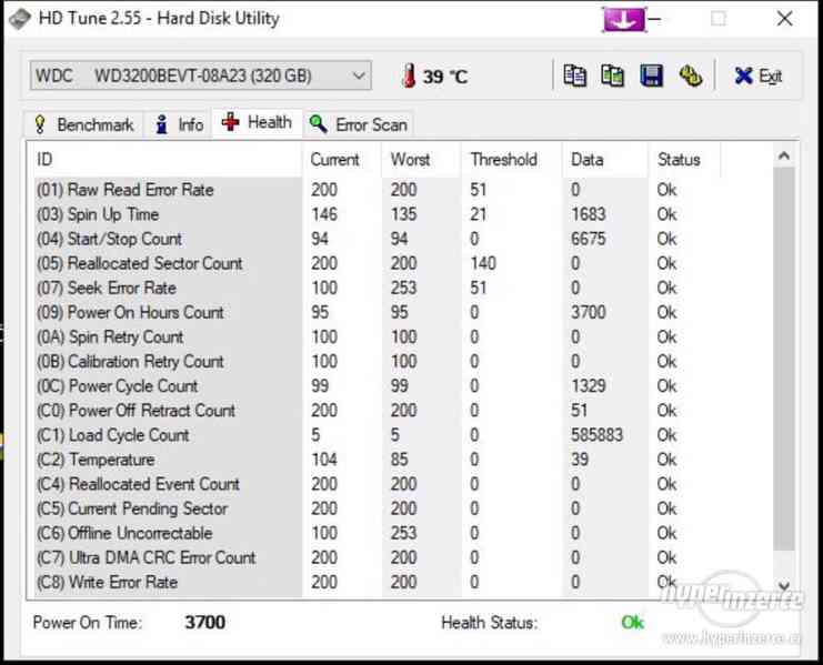 HDD do NB WD Blue WD3200BEVT-08A23 320GB 5400ot 2,5" - foto 4