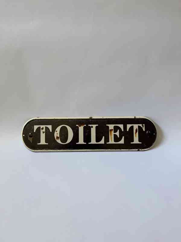 Toilet - označení wc plechová cedule - foto 1
