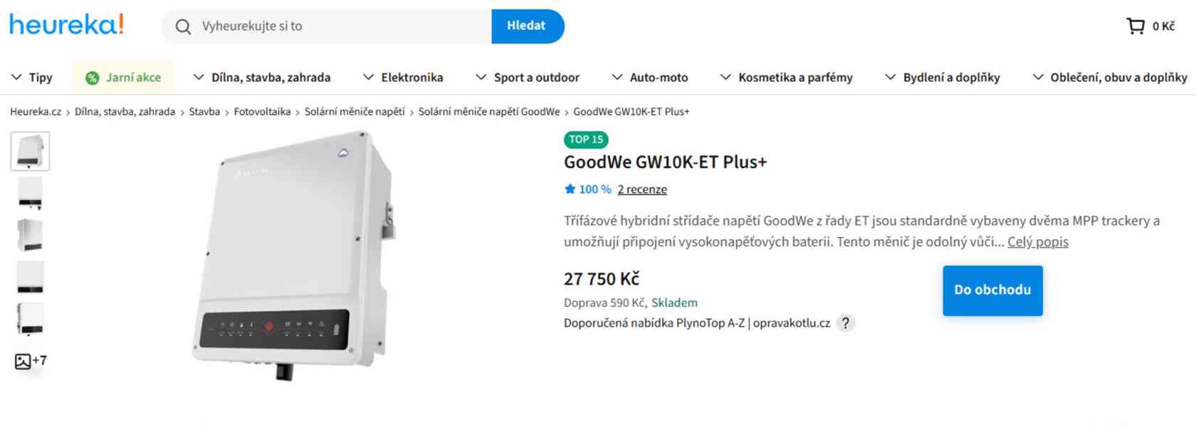 Nový hybridní měnič GoodWe GW10K-ET (10kW) + AC rozvaděč - foto 3