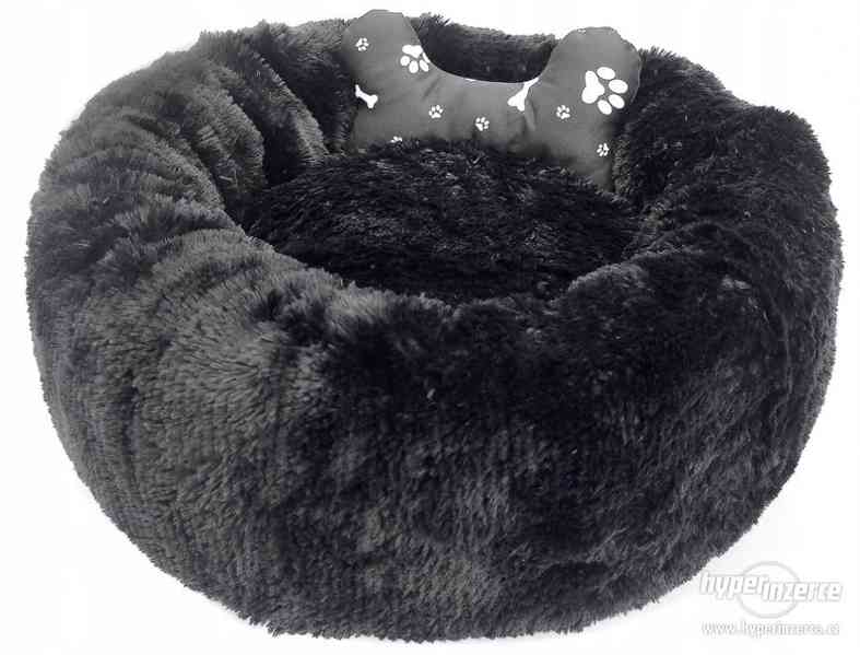 Plyšový pelíšek pro psy černé barvy Doručení zdar - foto 4
