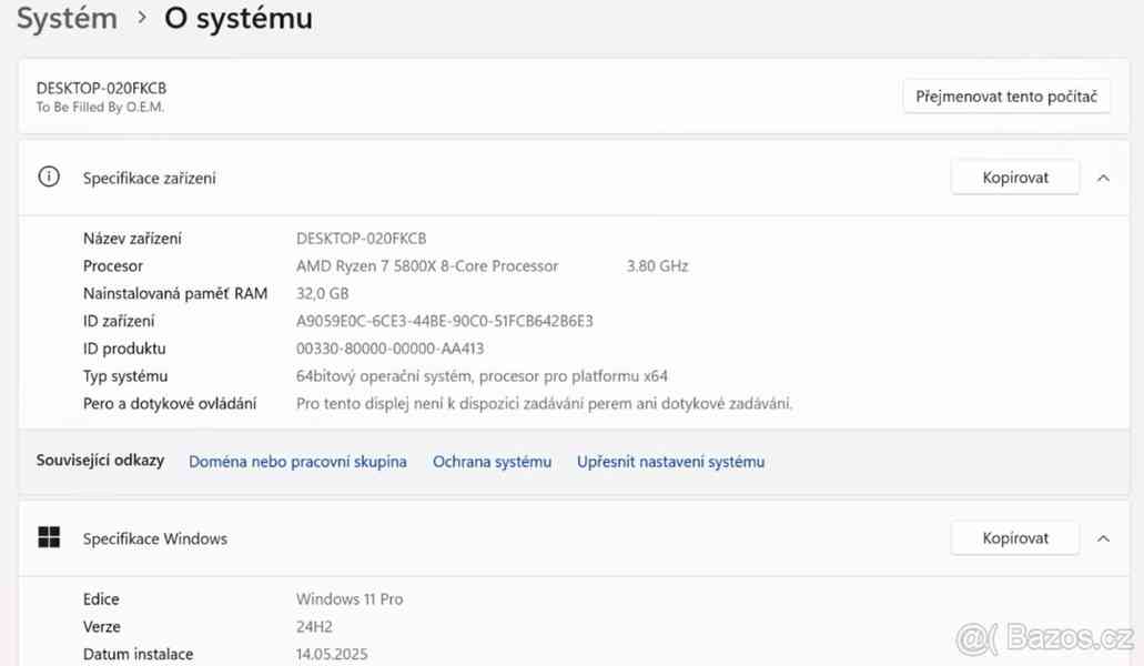 Herní PC RYZEN 7 5800X,RTX 3070Ti,32 GB RAM,2 TB SSD - foto 6