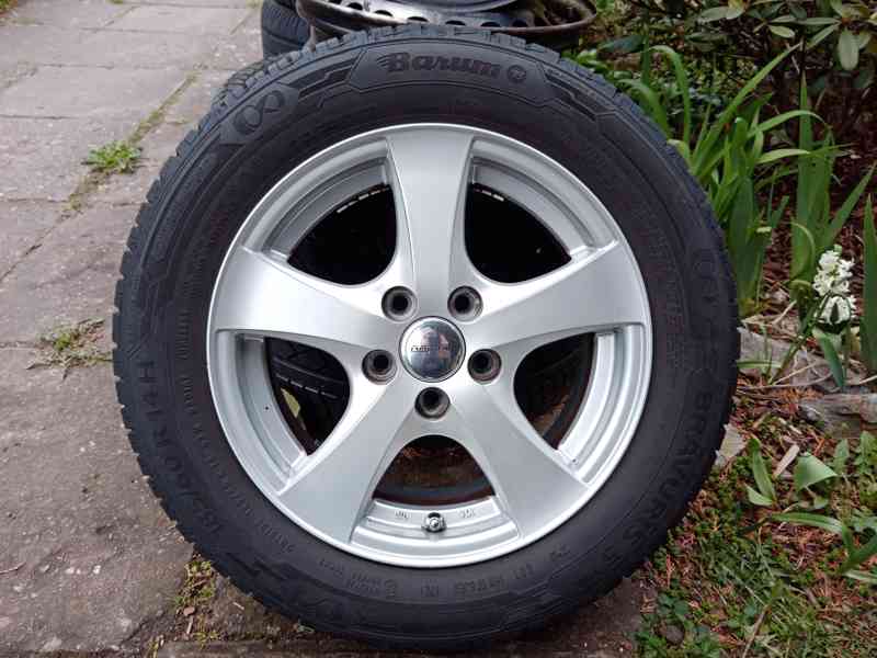 Obutá Alu kola 14ky 5x100 pneu 80% ŠKODA VW SEAT - dobírka - foto 4