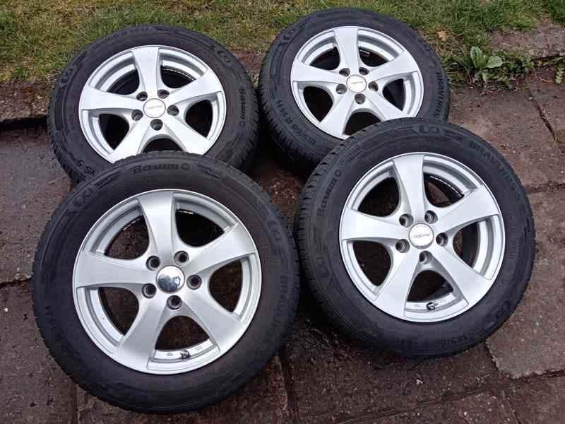 Obutá Alu kola 14ky 5x100 pneu 80% ŠKODA VW SEAT - dobírka - foto 1