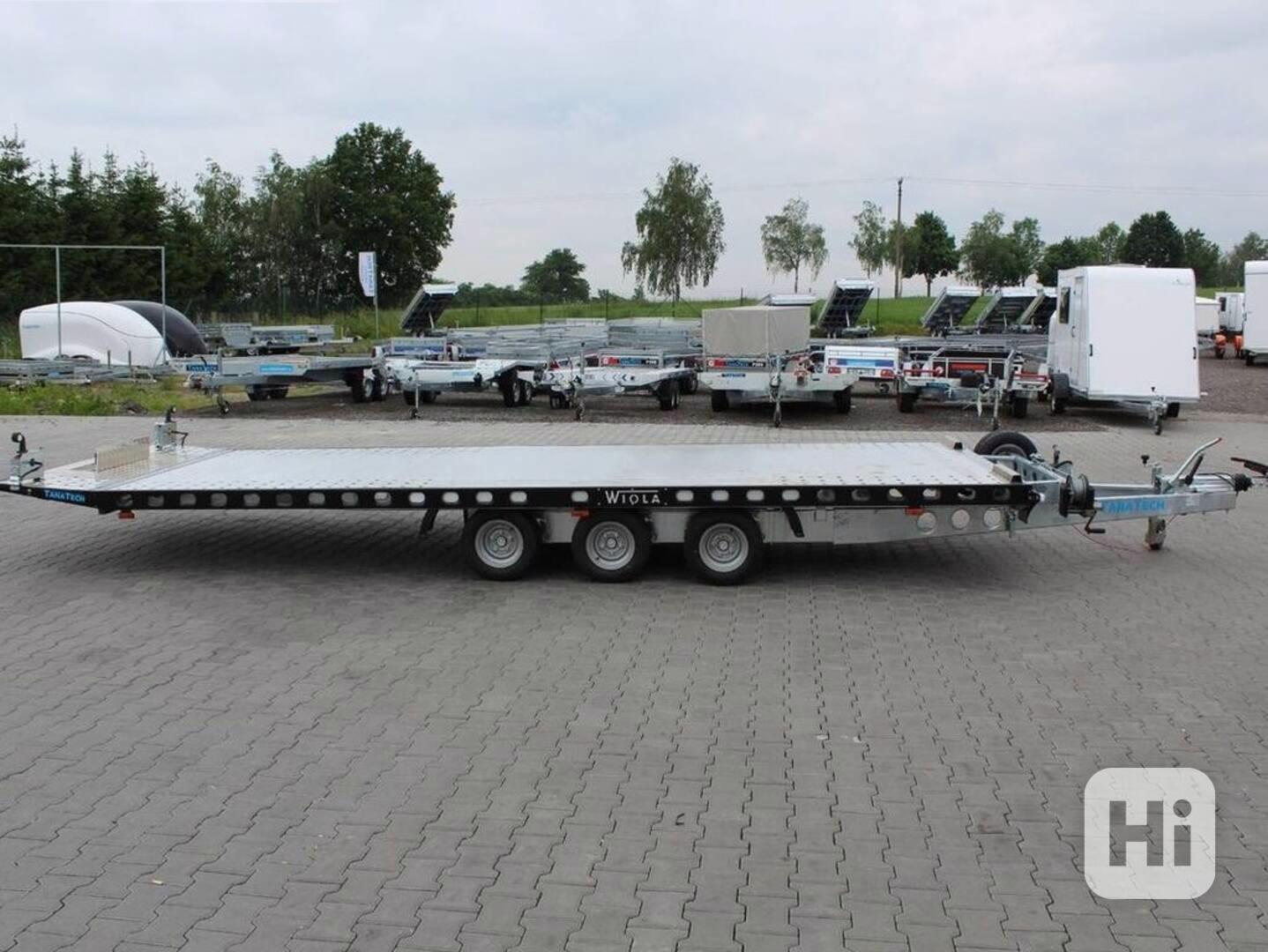 Přívěs Wiola L35G55P hydr. sklopný autopřepravník 5,5m3500kg - foto 1