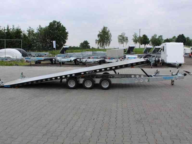 Přívěs Wiola L35G55P hydr. sklopný autopřepravník 5,5m3500kg - foto 9