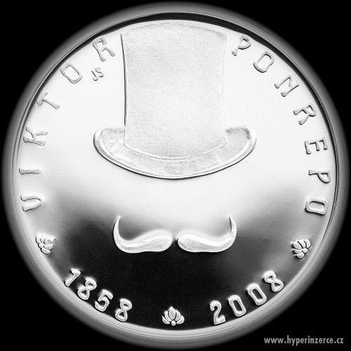 Stříbrná mince 150. výročí narození Viktora Ponrepa PROOF - foto 1