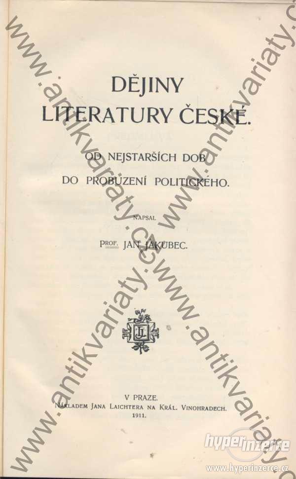 Dějiny literatury české - foto 1