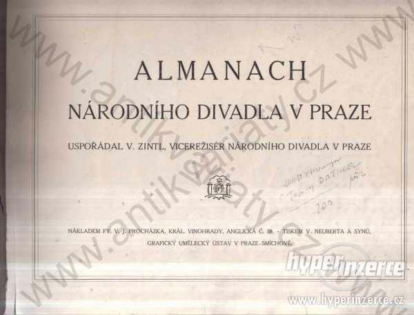 Almanach Národního divadla v Praze V. Zintl 1927 - foto 1