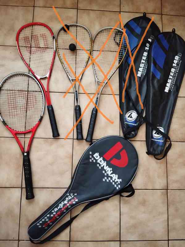 Tenisová raketa Pro Titanium a  raketa na squash Wilson - foto 7