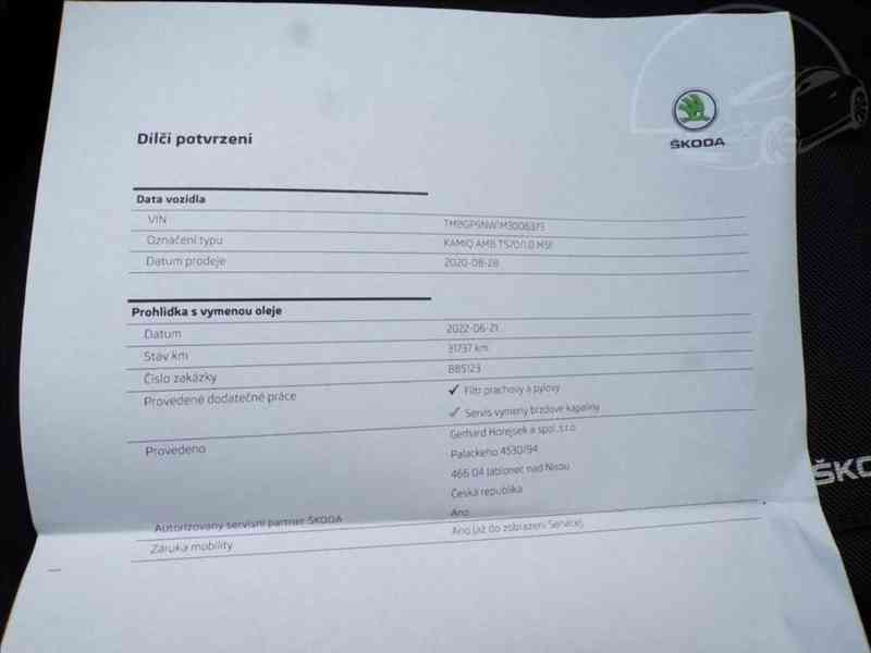 Škoda Kamiq 1,0 TSI 1 MAJITEL v ČR-DPH - foto 17