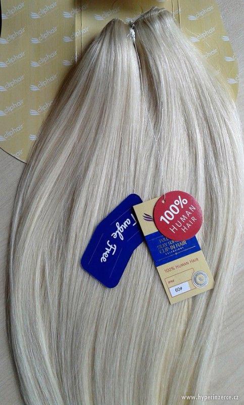 Nejkrásnější platinové blond Clip in vlasy! 00 - 230 gram! - foto 4