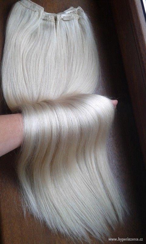 Nejkrásnější platinové blond Clip in vlasy! 00 - 230 gram! - foto 5