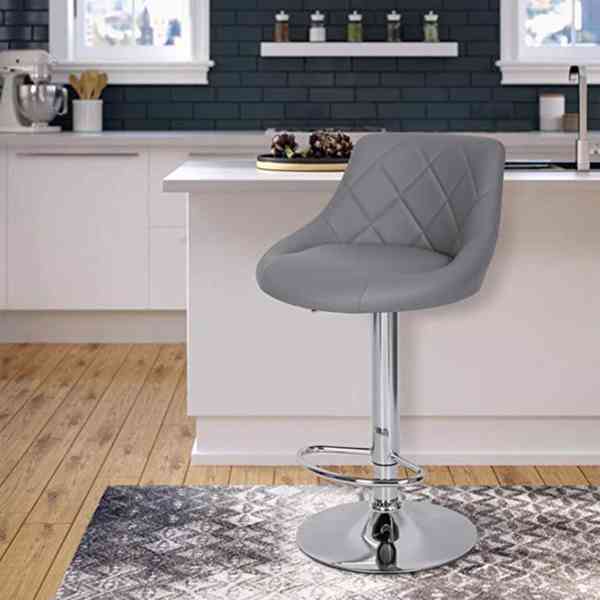 Barové židle šedé | 2 kusy - foto 2