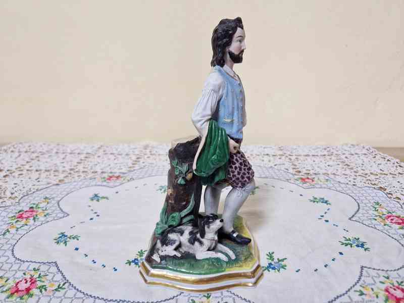 Krásná porcelánová soška Biedermeier Klášterec 1858 - foto 6