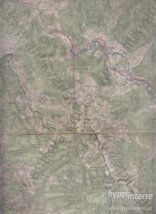 Kunžvart 4451 mapa 1:75.000 1932 - foto 1