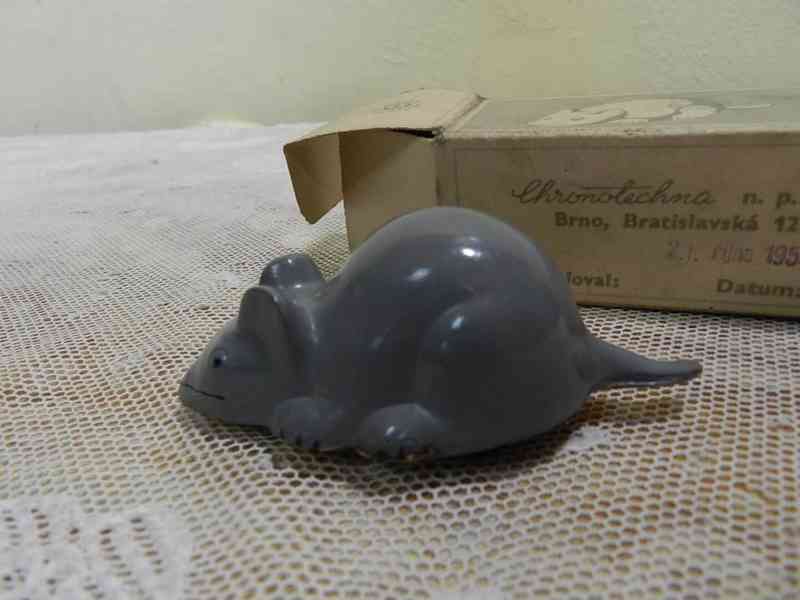 Plastová Myš na setrvačník včetně krabičky Chronotechna 1953 - foto 4