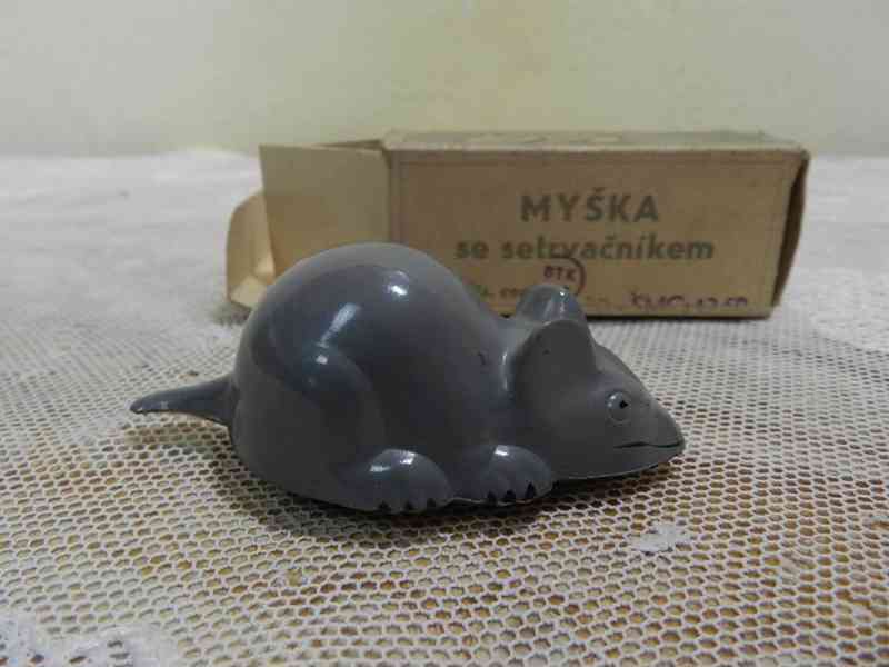 Plastová Myš na setrvačník včetně krabičky Chronotechna 1953 - foto 2