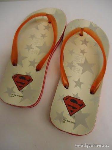 Dětská letní obuv / žabky SUPERMAN, 32 - 33 - foto 1