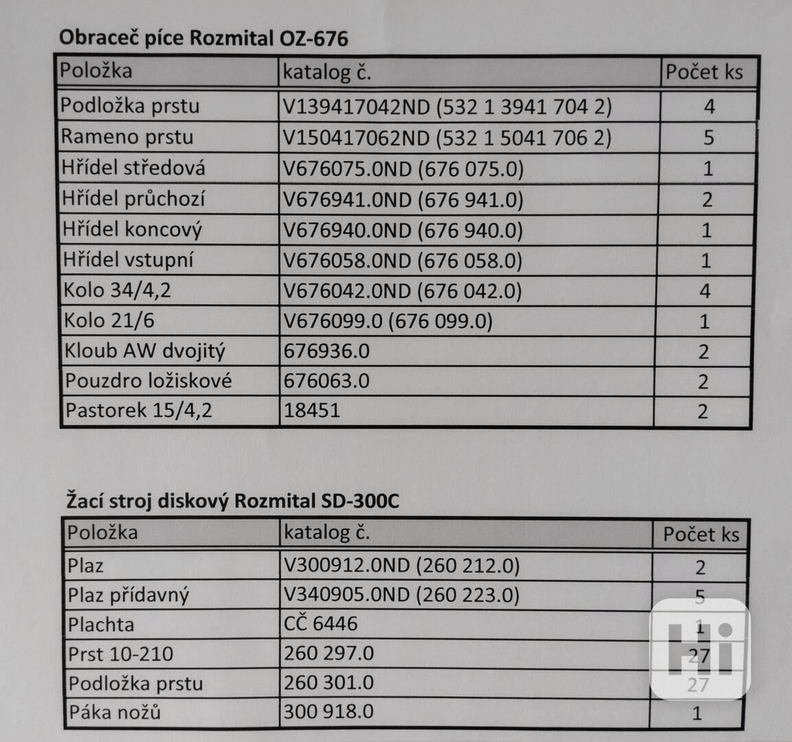ND na Obraceč Rozmital OZ-676 a Žací diskový stroj SD 300 - foto 1