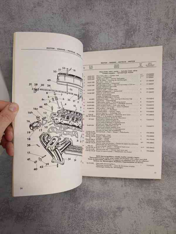 Nepoužitý seznam náhradních dílu na Škoda 110R erko. - foto 4