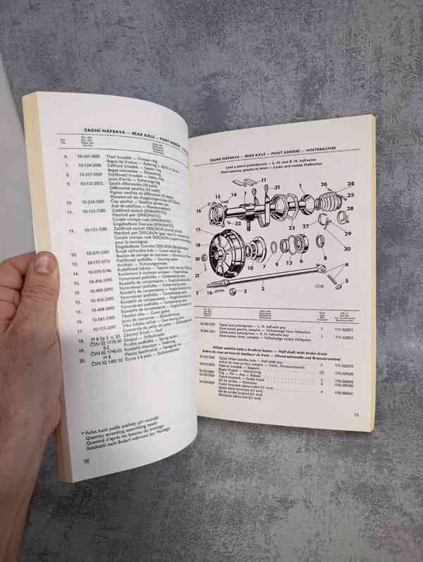 Nepoužitý seznam náhradních dílu na Škoda 110R erko. - foto 11