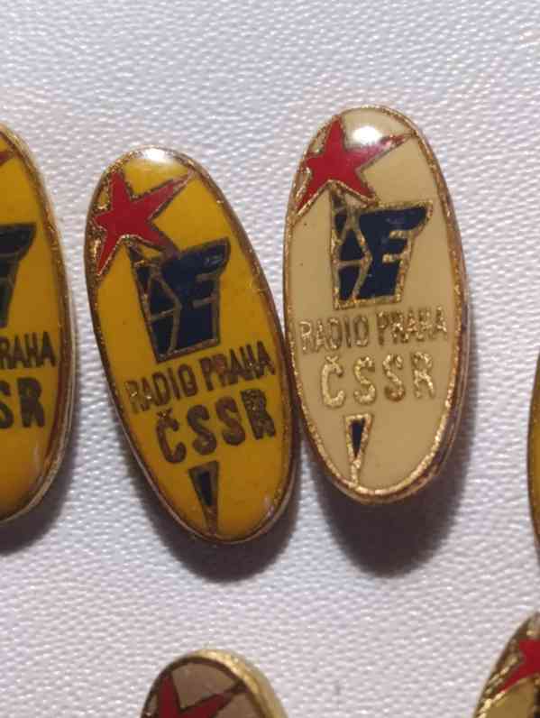 Sada 3 sběratelských odznaků Radio Praha ČSSR malý ovál - foto 2