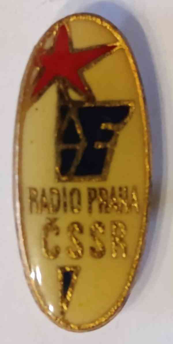 Sada 3 sběratelských odznaků Radio Praha ČSSR malý ovál - foto 3