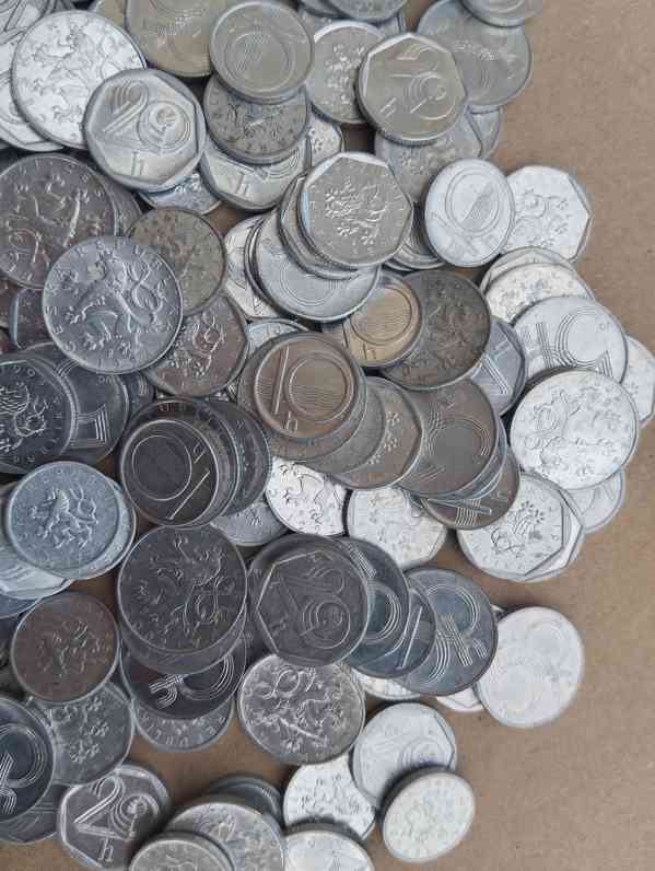 10, 20, 50 mince HALÉŘE - 450 gramu, několik stovek ks - foto 4