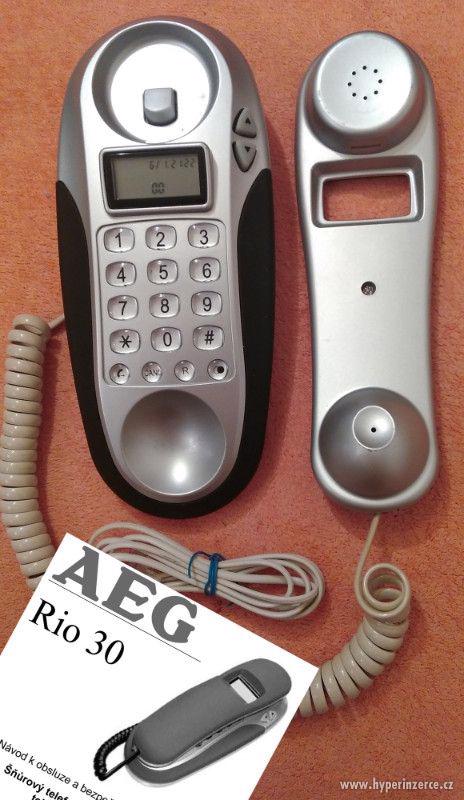 Šňůrový telefon AEG RIO 30 se zobrazením čísla!!! - foto 1