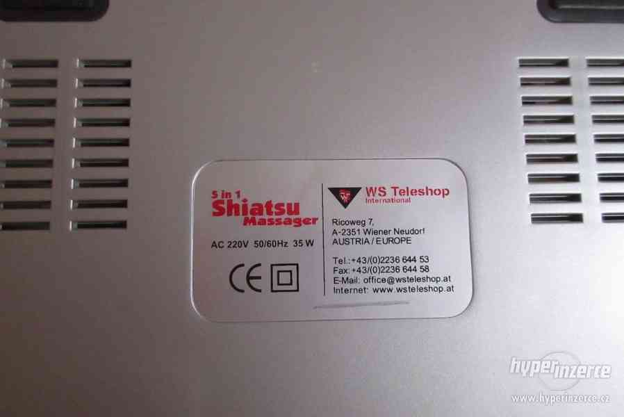 Zánovní elektronický domácí masér Shiatsu 5 v 1, - foto 2