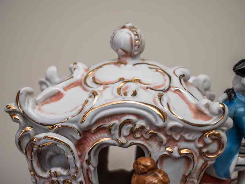 Porcelánový dostavník čtyřspřeží - foto 9