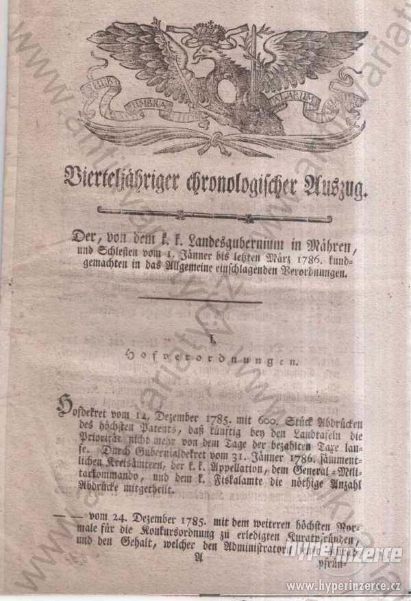 Vierteljähriger chronologischer Auszug 1786 - foto 1