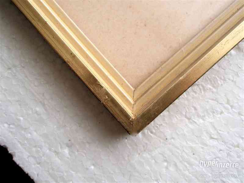 Starožitné různé dřevěné rámy se sklem, - foto 2