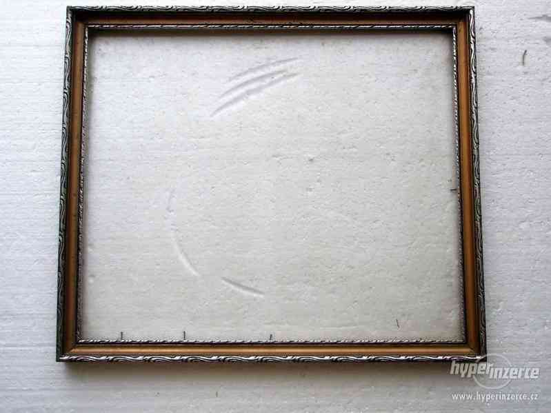 Starožitné různé dřevěné rámy se sklem, - foto 3
