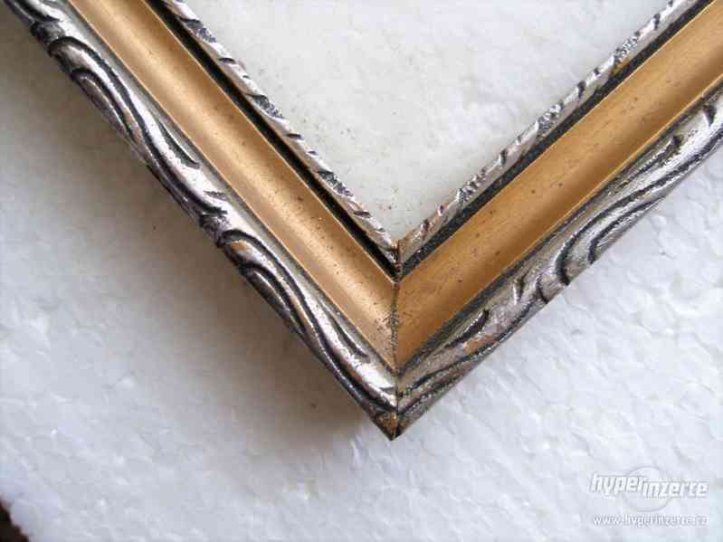 Starožitné různé dřevěné rámy se sklem, - foto 4