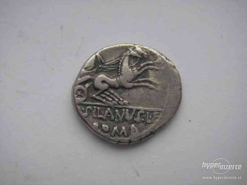 Denár AR, Junius Silanus L. f, římská republika - foto 3